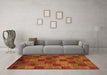 Machine Washable Oriental Orange Modern Area Rugs in a Living Room, wshabs4268org