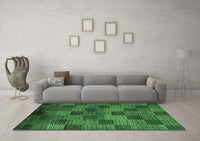 Machine Washable Oriental Emerald Green Modern Rug, wshabs4268emgrn