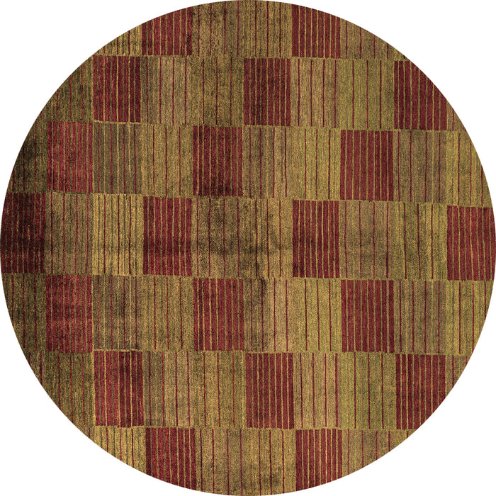 Round Oriental Brown Modern Rug, abs4268brn