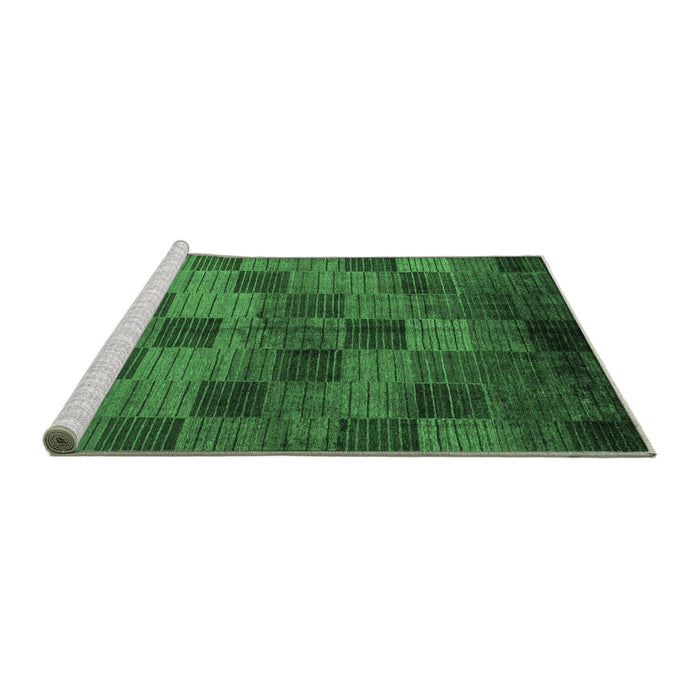 Sideview of Machine Washable Oriental Emerald Green Modern Area Rugs, wshabs4268emgrn