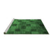 Sideview of Machine Washable Oriental Emerald Green Modern Area Rugs, wshabs4268emgrn