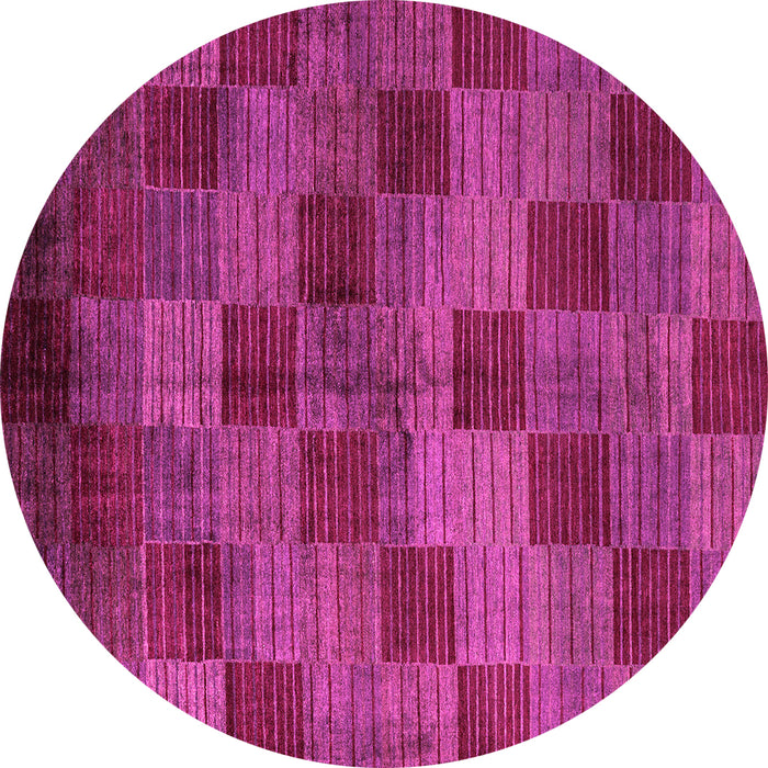 Round Oriental Pink Modern Rug, abs4268pnk