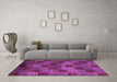 Machine Washable Oriental Purple Modern Area Rugs in a Living Room, wshabs4268pur