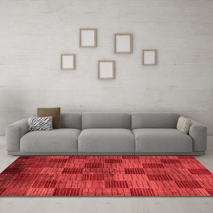 Modern Red Washable Rugs