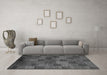 Machine Washable Oriental Gray Modern Rug in a Living Room,, wshabs4268gry