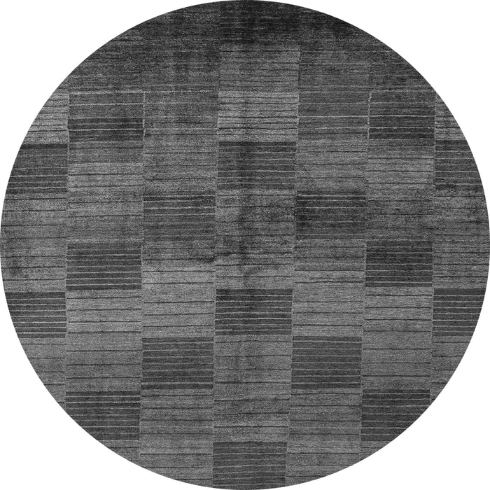 Round Oriental Gray Modern Rug, abs4268gry