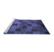 Sideview of Machine Washable Oriental Blue Modern Rug, wshabs4268blu