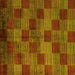 Square Machine Washable Oriental Yellow Modern Rug, wshabs4268yw