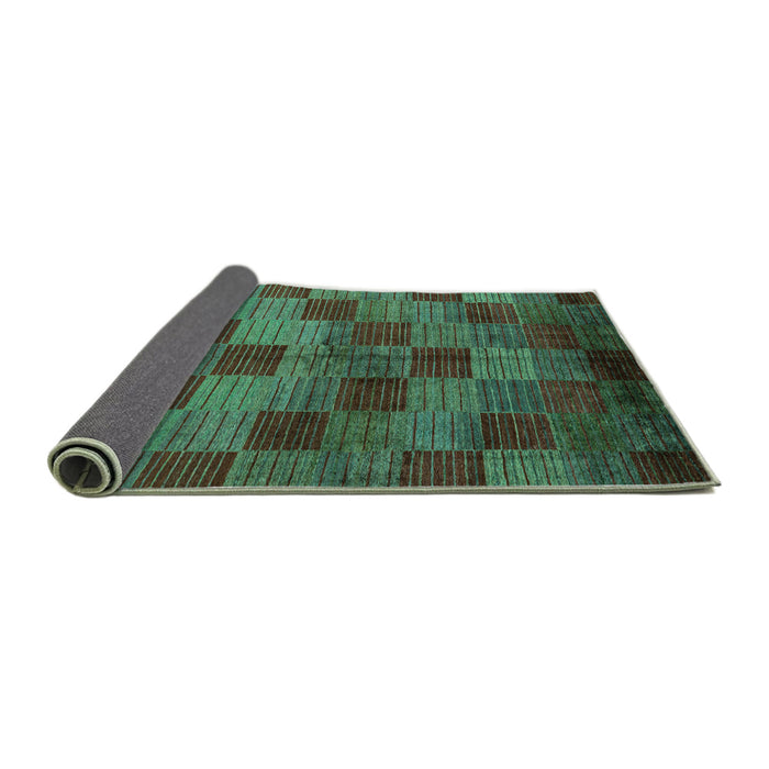 Sideview of Oriental Turquoise Modern Rug, abs4268turq