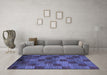 Machine Washable Oriental Blue Modern Rug in a Living Room, wshabs4268blu