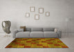 Machine Washable Oriental Yellow Modern Rug in a Living Room, wshabs4268yw