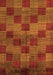 Machine Washable Oriental Orange Modern Area Rugs, wshabs4268org