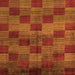 Square Machine Washable Oriental Orange Modern Area Rugs, wshabs4268org