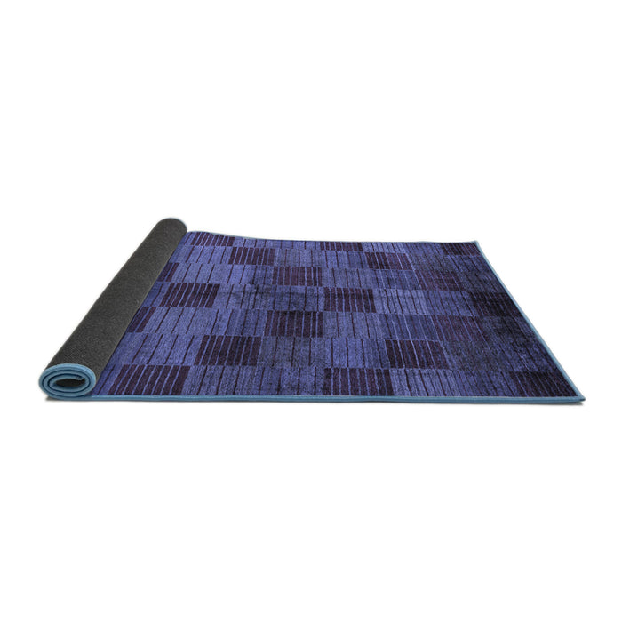 Sideview of Oriental Blue Modern Rug, abs4268blu