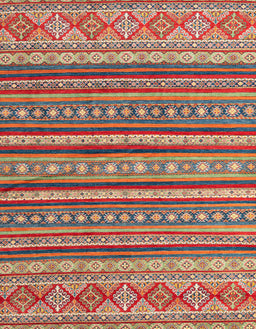 Abstract Fire Brick Red Oriental Rug, abs4269