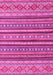 Machine Washable Oriental Pink Modern Rug, wshabs4269pnk