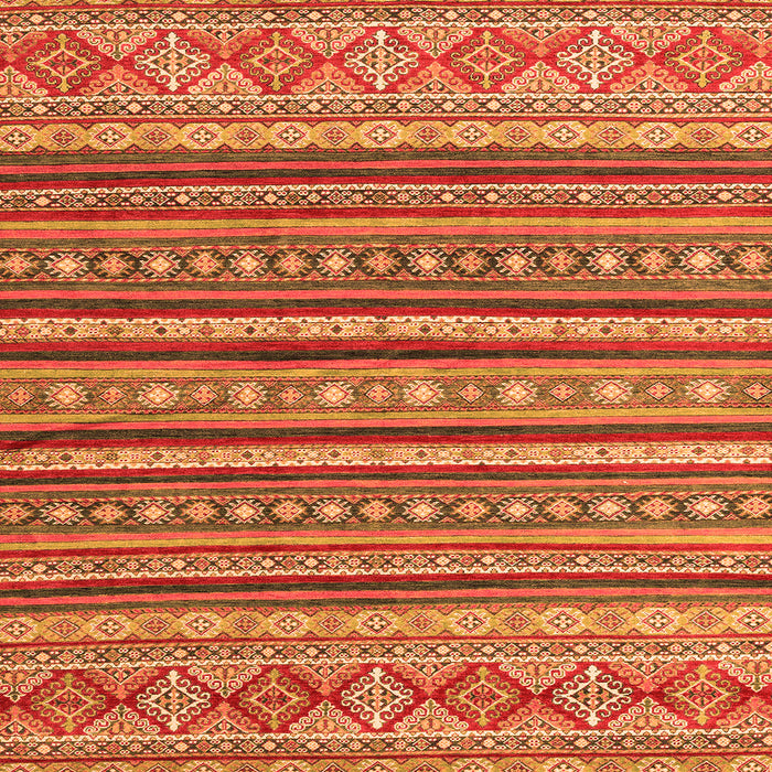 Square Machine Washable Oriental Orange Modern Area Rugs, wshabs4269org