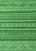 Machine Washable Oriental Emerald Green Modern Area Rugs, wshabs4269emgrn