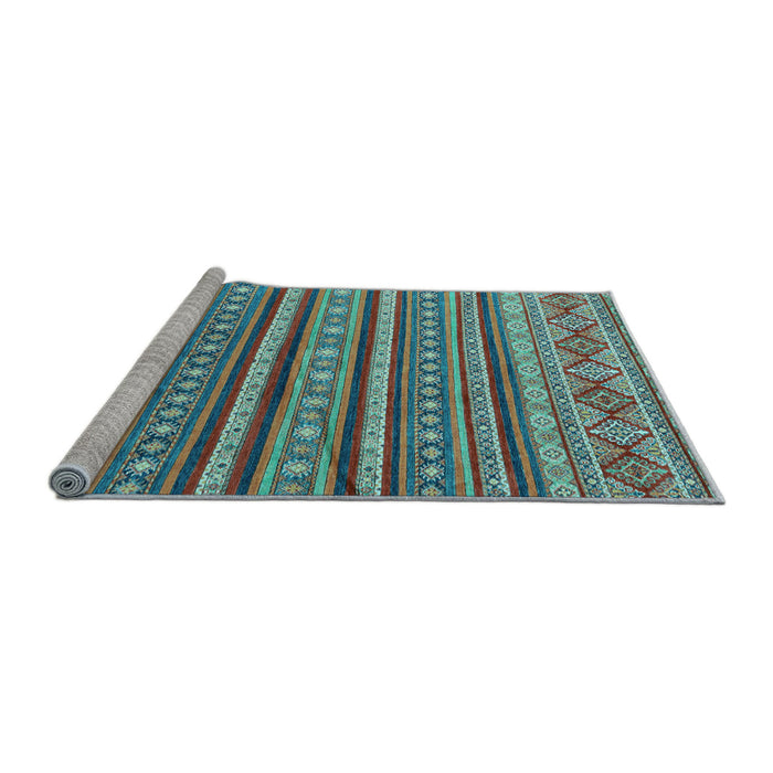 Sideview of Machine Washable Oriental Light Blue Modern Rug, wshabs4269lblu