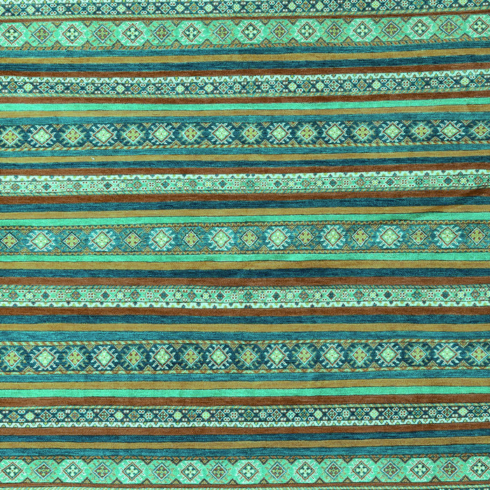 Machine Washable Oriental Turquoise Modern Area Rugs, wshabs4269turq