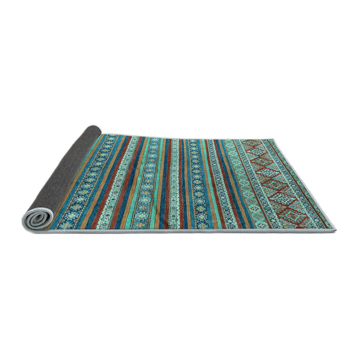 Sideview of Oriental Light Blue Modern Rug, abs4269lblu
