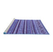 Sideview of Machine Washable Oriental Blue Modern Rug, wshabs4269blu