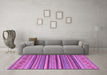 Machine Washable Oriental Purple Modern Area Rugs in a Living Room, wshabs4269pur