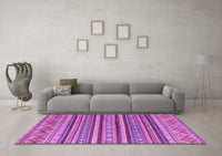 Machine Washable Oriental Purple Modern Rug, wshabs4269pur