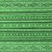 Square Machine Washable Oriental Emerald Green Modern Area Rugs, wshabs4269emgrn