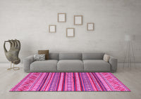 Machine Washable Oriental Pink Modern Rug, wshabs4269pnk