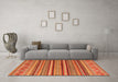 Machine Washable Oriental Orange Modern Area Rugs in a Living Room, wshabs4269org