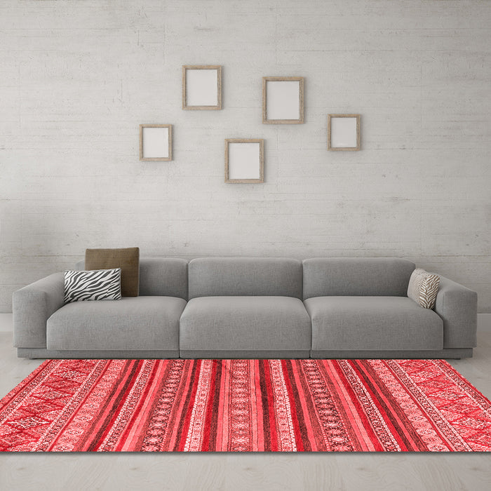Modern Red Washable Rugs