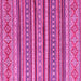Square Machine Washable Oriental Pink Modern Rug, wshabs4269pnk