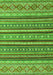 Machine Washable Oriental Green Modern Area Rugs, wshabs4269grn