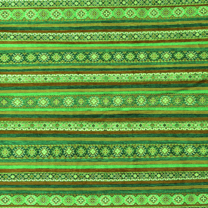 Machine Washable Oriental Green Modern Area Rugs, wshabs4269grn