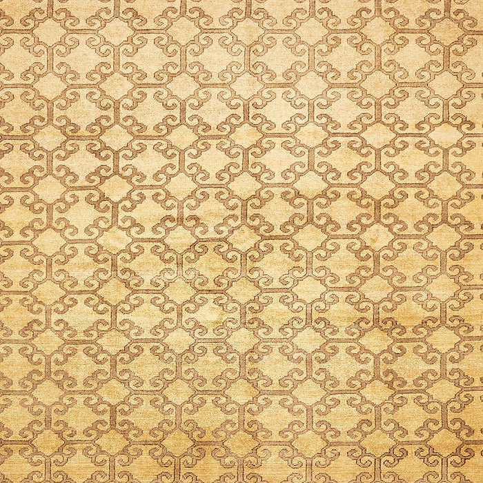 Square Abstract Chrome Gold Yellow Modern Rug, abs426