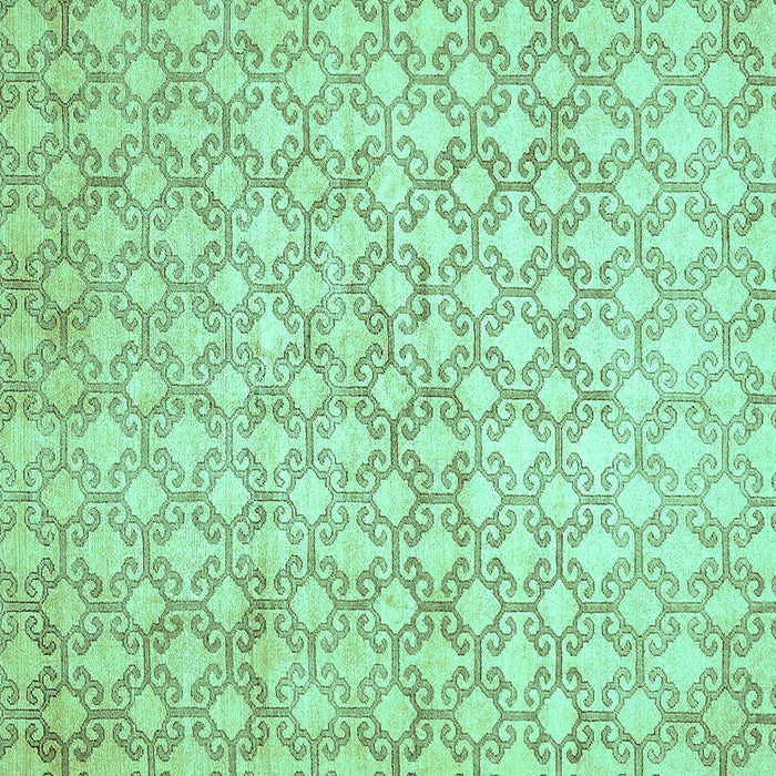 Square Abstract Turquoise Modern Rug, abs426turq