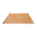 Sideview of Machine Washable Abstract Orange Modern Area Rugs, wshabs426org