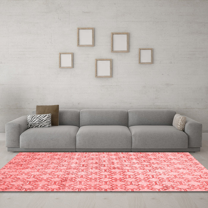 Modern Red Washable Rugs