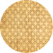 Round Abstract Brown Modern Rug, abs426brn