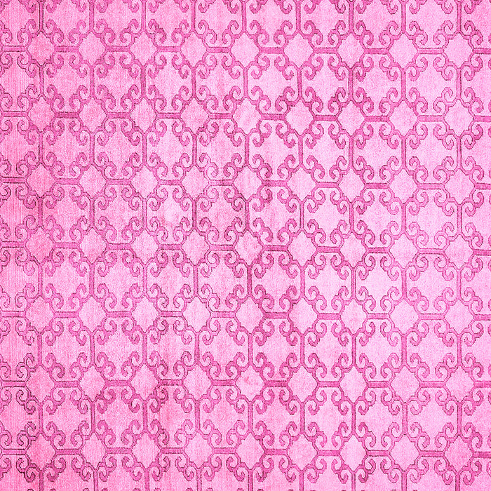 Square Machine Washable Abstract Pink Modern Rug, wshabs426pnk