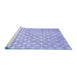 Sideview of Machine Washable Abstract Blue Modern Rug, wshabs426blu