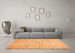 Machine Washable Abstract Orange Modern Area Rugs in a Living Room, wshabs426org