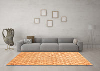 Machine Washable Abstract Orange Modern Rug, wshabs426org