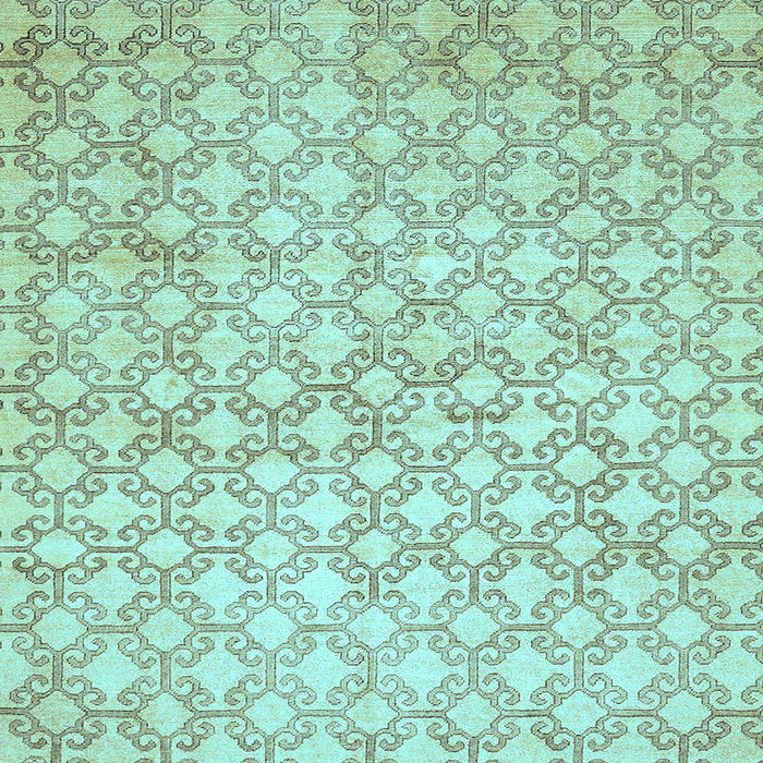 Square Machine Washable Abstract Light Blue Modern Rug, wshabs426lblu
