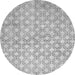 Round Machine Washable Abstract Gray Modern Rug, wshabs426gry