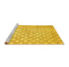 Sideview of Machine Washable Abstract Yellow Modern Rug, wshabs426yw