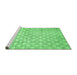 Sideview of Machine Washable Abstract Emerald Green Modern Area Rugs, wshabs426emgrn