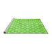 Sideview of Machine Washable Abstract Green Modern Area Rugs, wshabs426grn