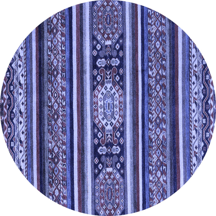 Round Oriental Blue Modern Rug, abs4270blu